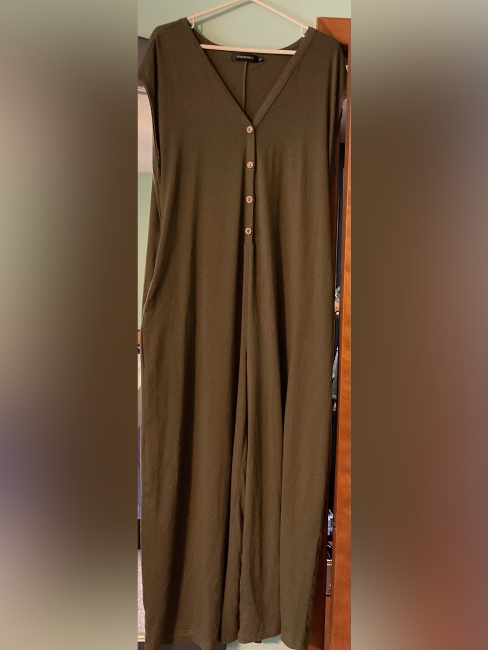Relaxed Olive Green Men's Jogger Jumpsuit